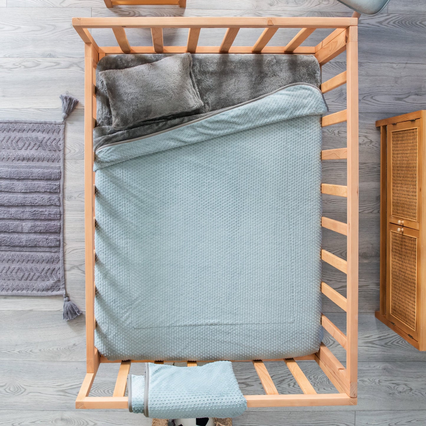 COBERTOR BABY SIBERIA CARRIOLA AZUL