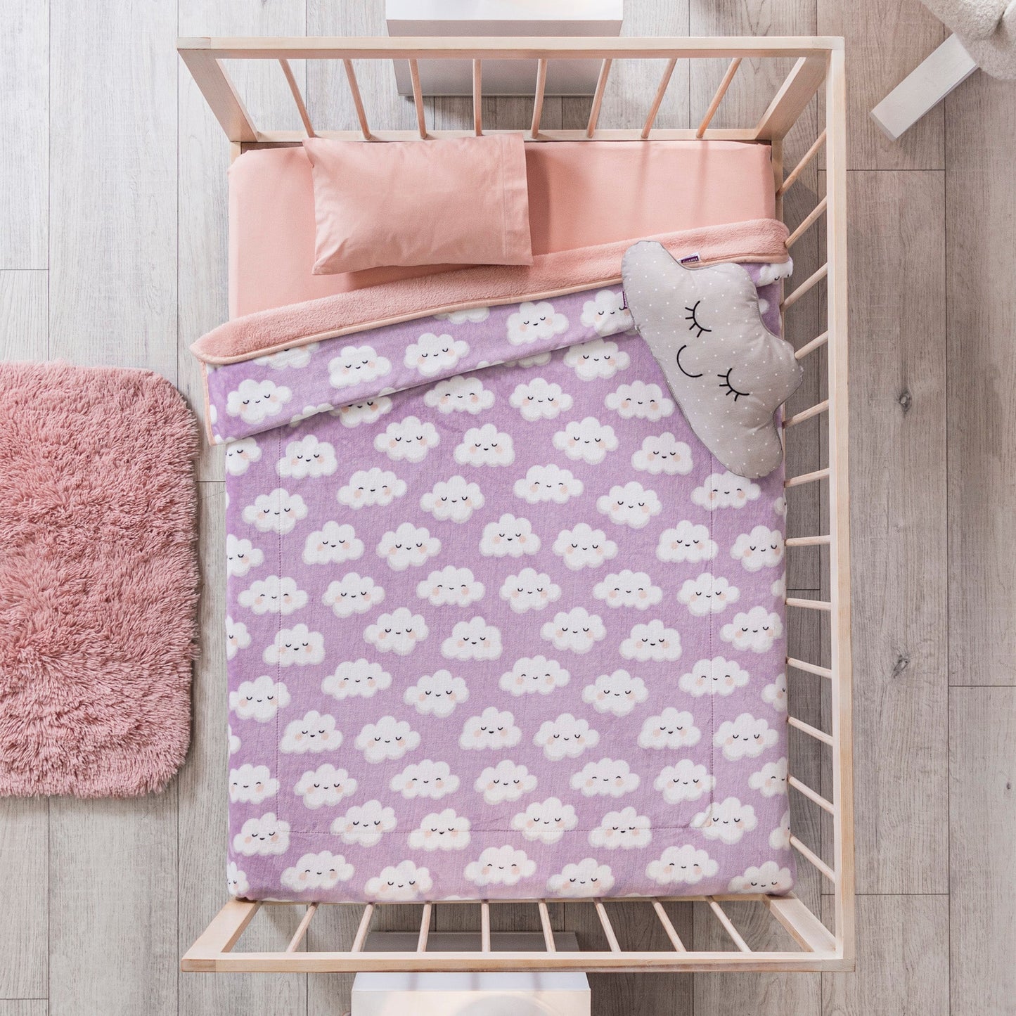 COBERTOR BABY SIBERIA CUNA NUBES