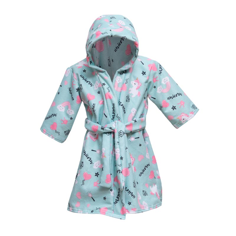 Bata de baño microfibra para niña Dream Unicorn