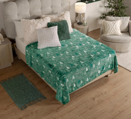 COBERTOR LIGERO MAT/IND XL CHRISTMAS TREE