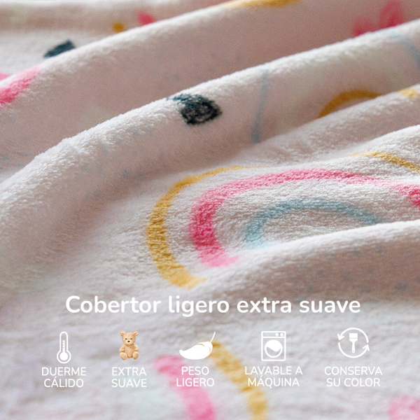 Cobertor ligero ultrasuave de microfibra Arcoíris