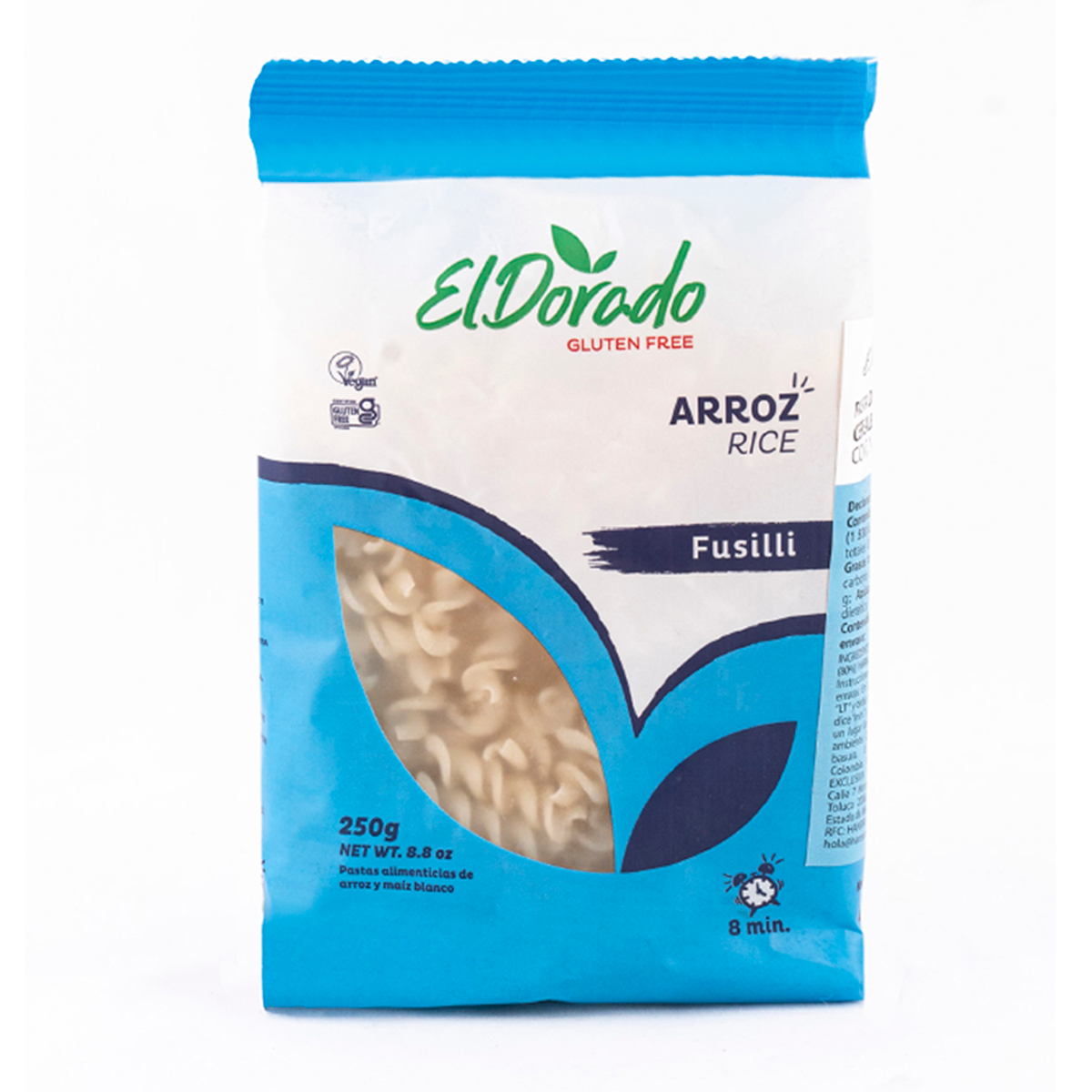 Fusilli de Arroz 250 grs Gluten Free