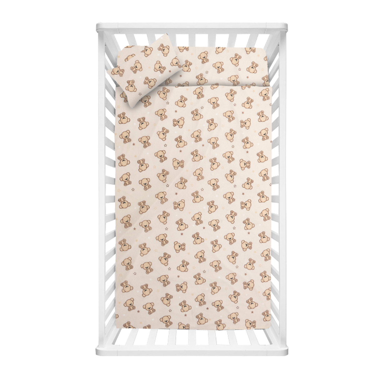 Juego de sábanas de camiseta para cuna Teddy bear