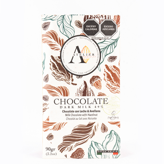 Chocolate 49% Dark Milk Con Avellana Tostada