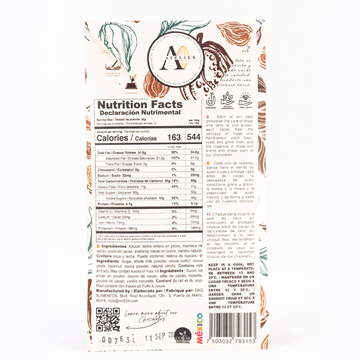 Chocolate 49% Dark Milk Con Avellana Tostada