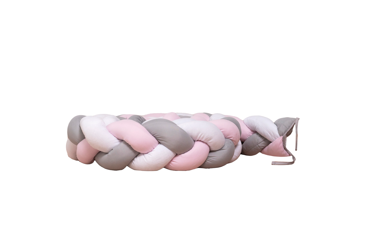 Protector para cuna trenzado Rosa