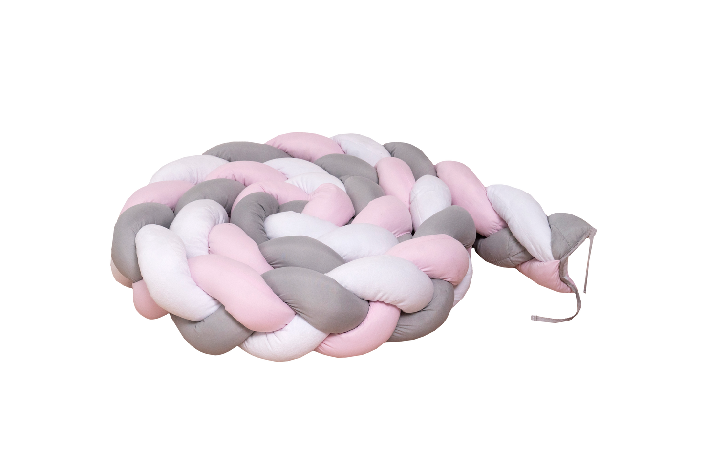 Protector para cuna trenzado Rosa