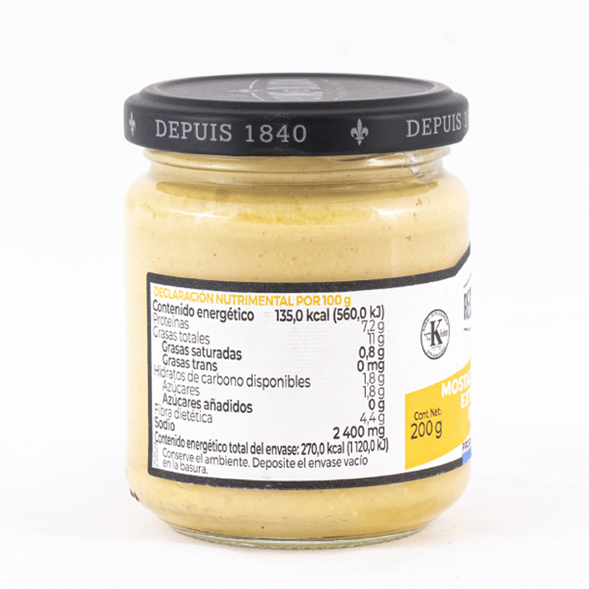 Mostaza Extra Fuerte Dijon 200 grs - Reine de Dijon