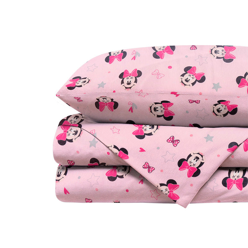 Juego de sábanas de camiseta 3 piezas individual Minnie