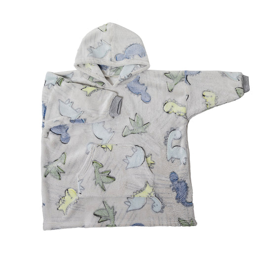 SUDADERA COBIJA AFELPADA 4-8 DINOSAURIOS GLOW