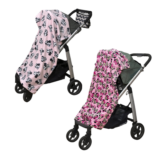 Set de 2 Cobertor ligero viaje Minnie Mouse & Pink Minnie