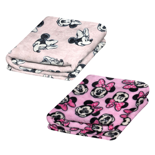 Set de 2 Frazadas Minnie Mouse & Pink Minnie