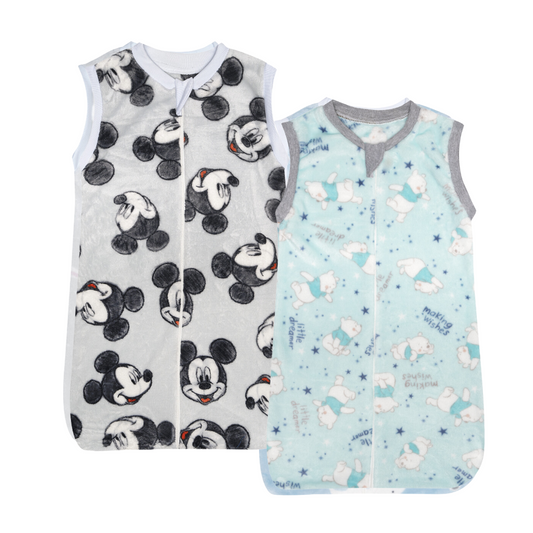 Set 2 Baby Sleepings saquito para dormir Classic Mickey & Pooh 0-12 Meses